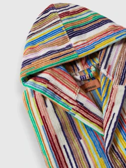 Peignoir Melody en coton éponge à rayures verticales