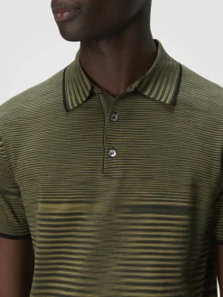 Polo en coton flammé