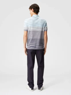 Polo en coton flammé dégradé