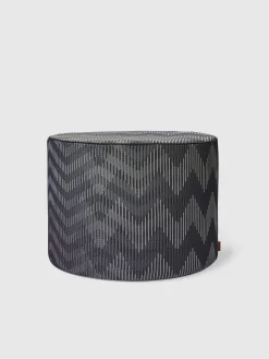 Pouf cylindrique Dinamico 40x30 cm zigzag