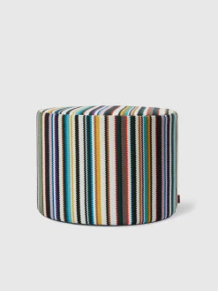 Pouf d’extérieur cylindrique Shangai 40x30 cm zigzag