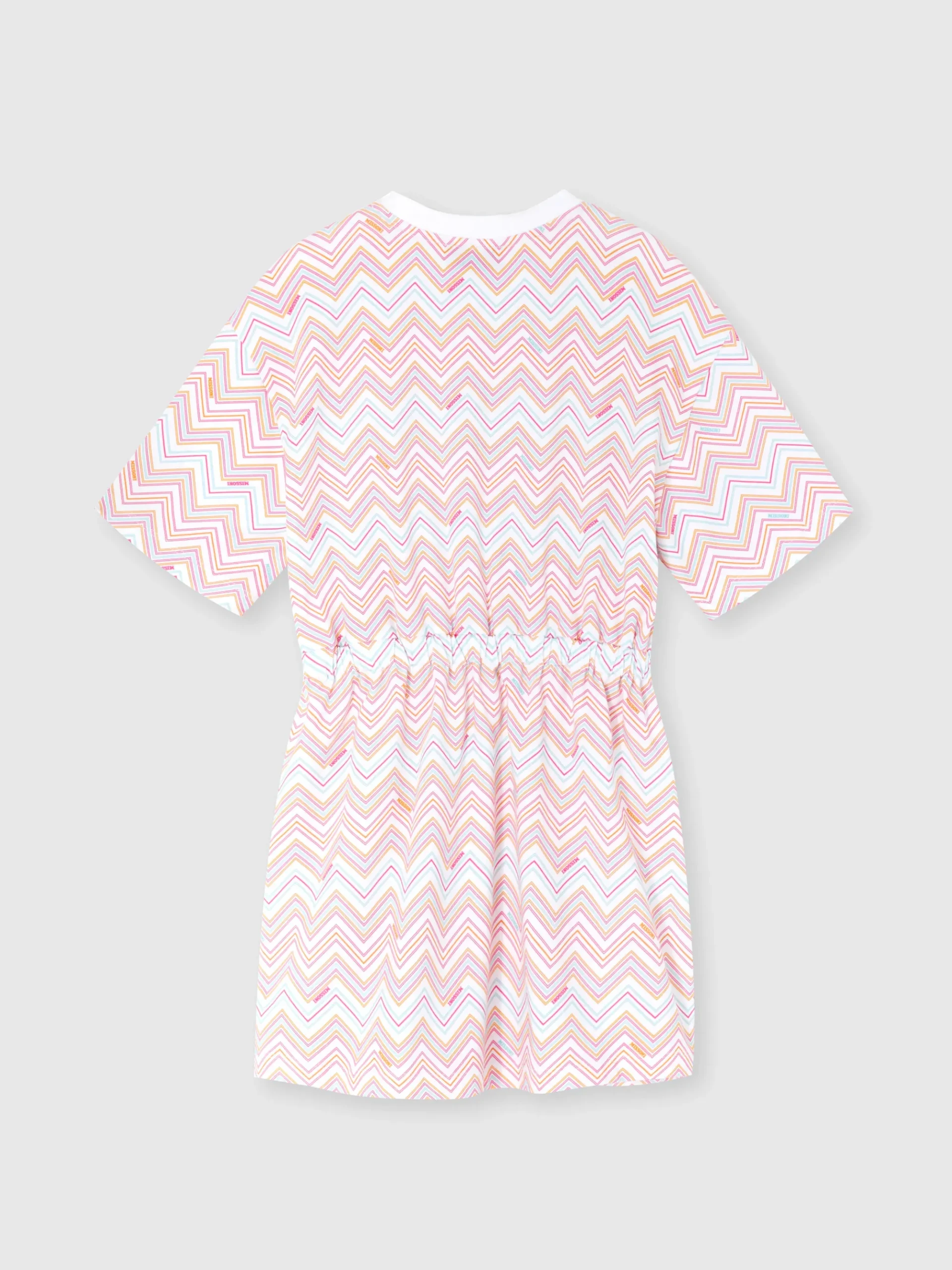 Robe avec imprimé zigzag et taille élastique