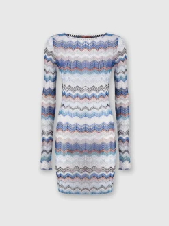 Robe en crochet à zig zag avec lurex