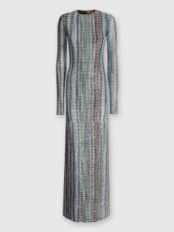 Robe longue à sequins et découpes