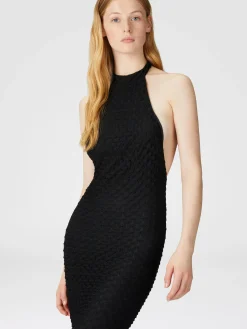 Robe midi avec col américain