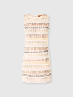 Robe sans manches en coton mélangé avec motif Caperdoni