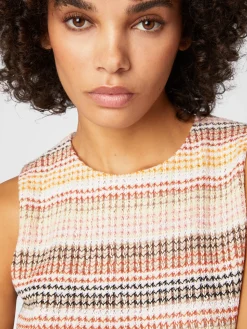 Robe sans manches en coton mélangé avec motif Caperdoni