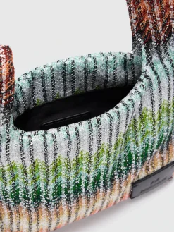 Sac à main en mélange de viscose zig zag