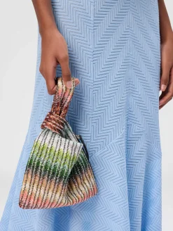 Sac à main en mélange de viscose zig zag