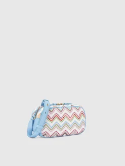 Sac à épaule avec motif zig zag et bandoulière réglable