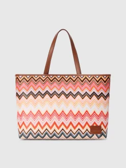 Sac fourre-tout à chevrons