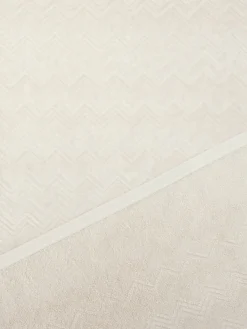 Serviette de bain 150x100 cm Chalk en coton éponge à zigzag