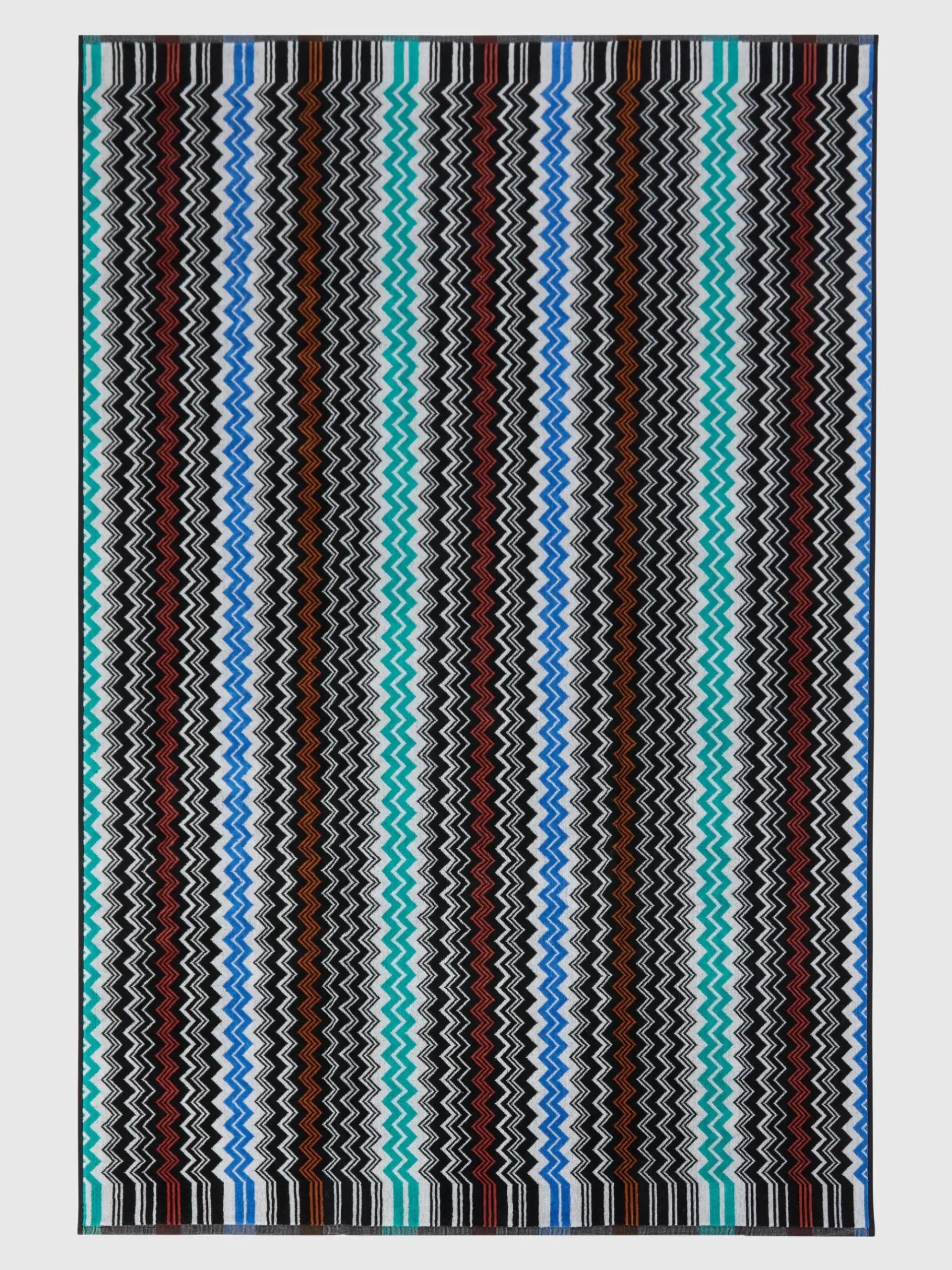 Serviette de plage 150x100 cm Neoclassic en coton éponge à zigzag