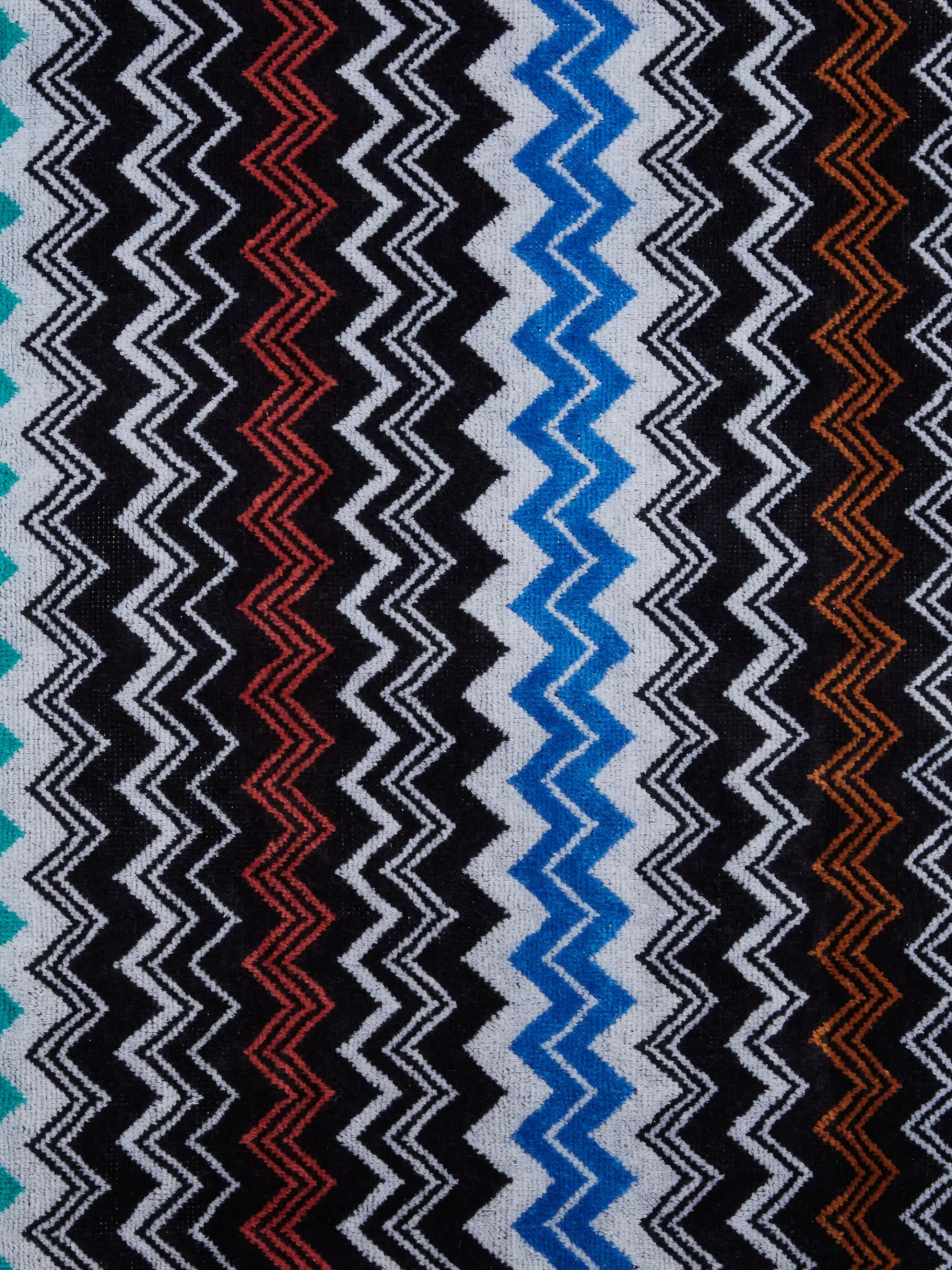 Serviette de plage 150x100 cm Neoclassic en coton éponge à zigzag