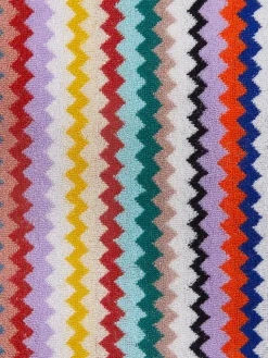 Serviette de plage 150x100 cm Riverbero en coton éponge à zigzag