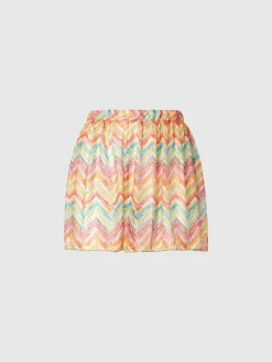 Short couvrant en tulle imprimé