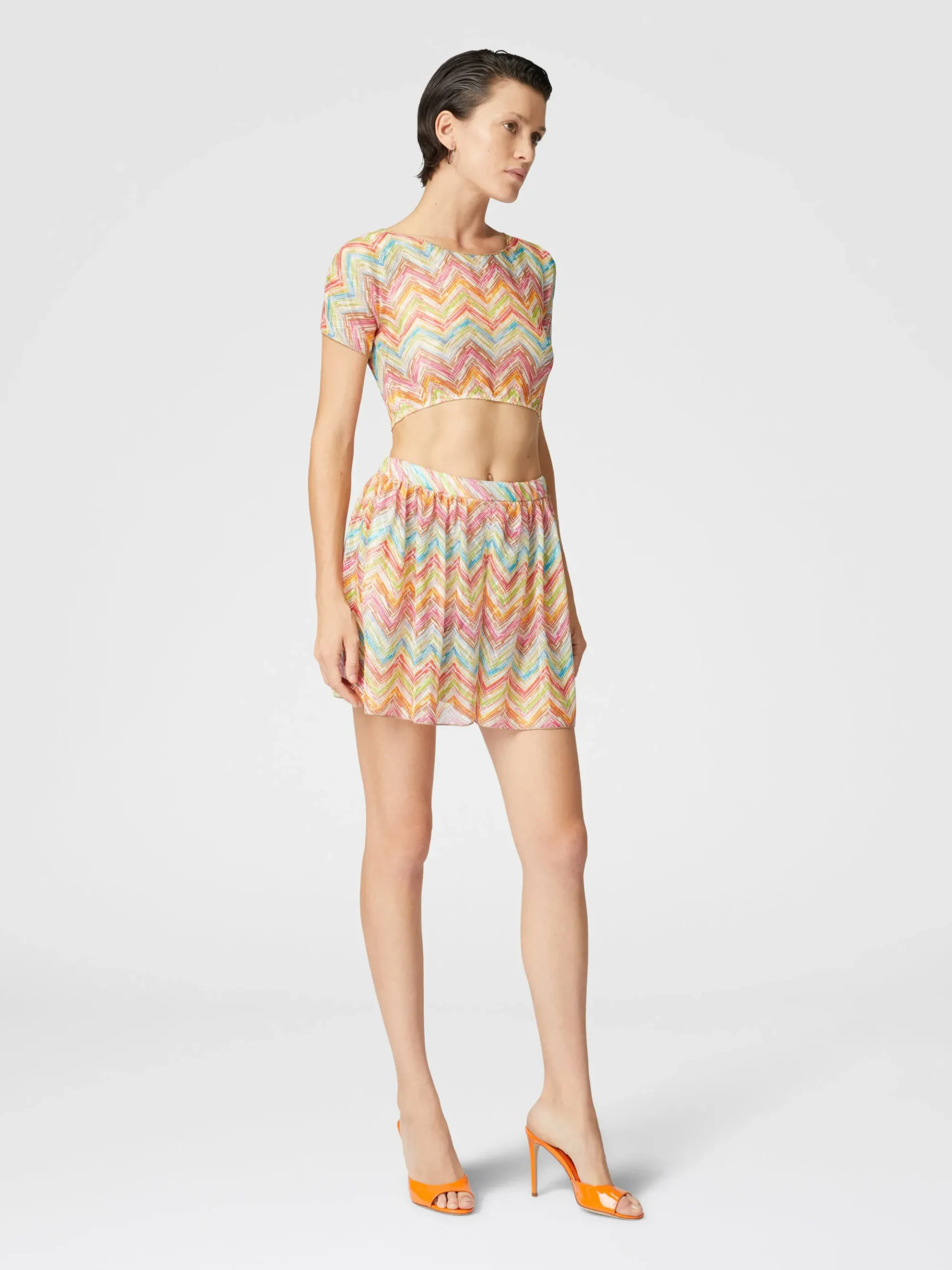 Short couvrant en tulle imprimé