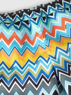 Short de bain avec imprimé zigzag