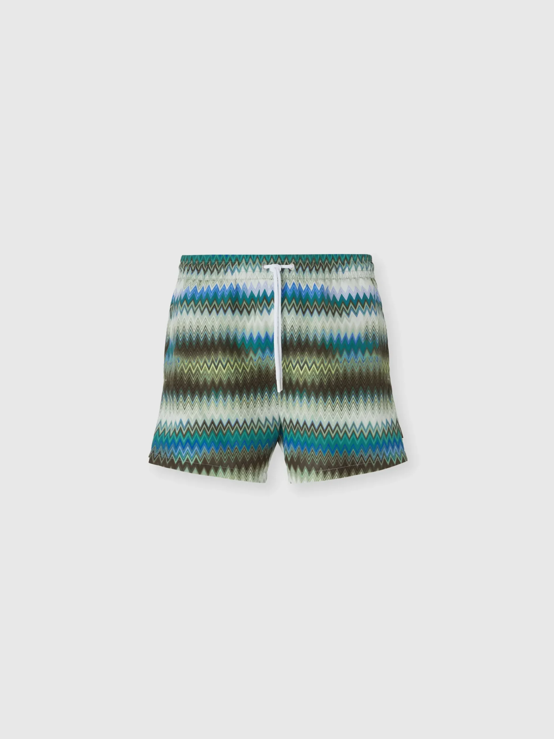 Short de bain avec imprimé dégradé micro zigzag