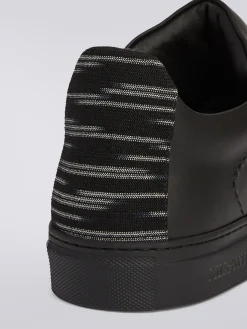 Sneakers en cuir avec empiècement flammé