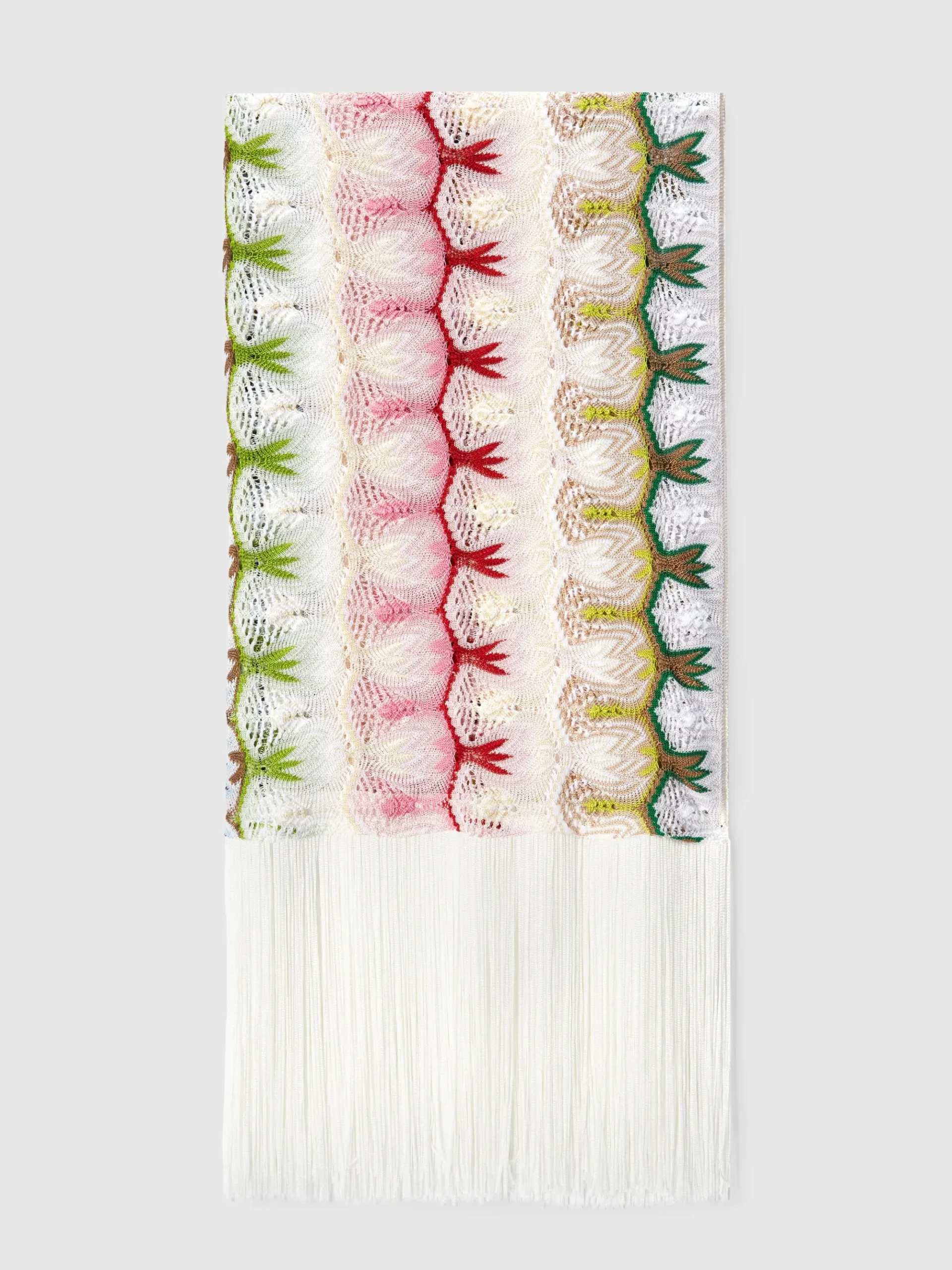 Stola en viscose mélangée avec franges