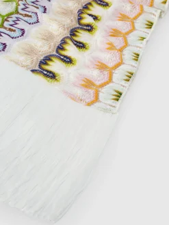 Stola en viscose mélangée avec franges