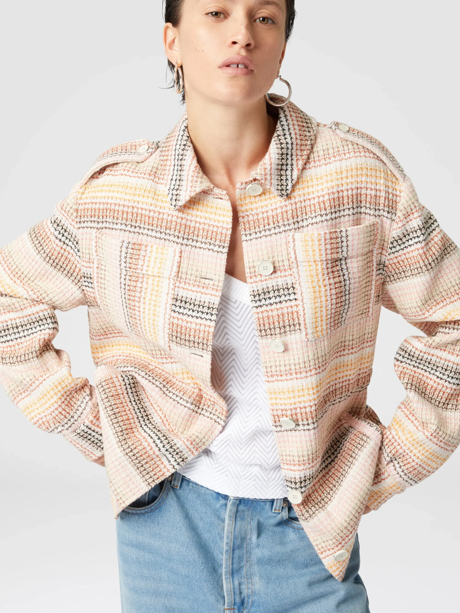 Surchemise en coton mélangé Caperdoni