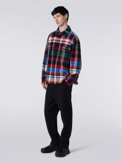 Surchemise en laine et coton