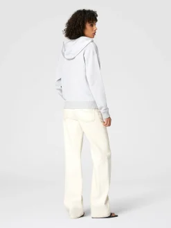 Sweat-shirt à capuche en viscose lamée