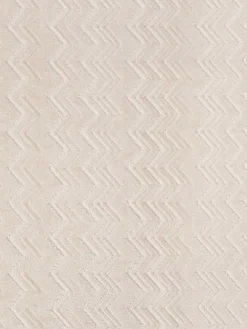 Tapis de bain en coton zigzag Chalk 60x90 cm