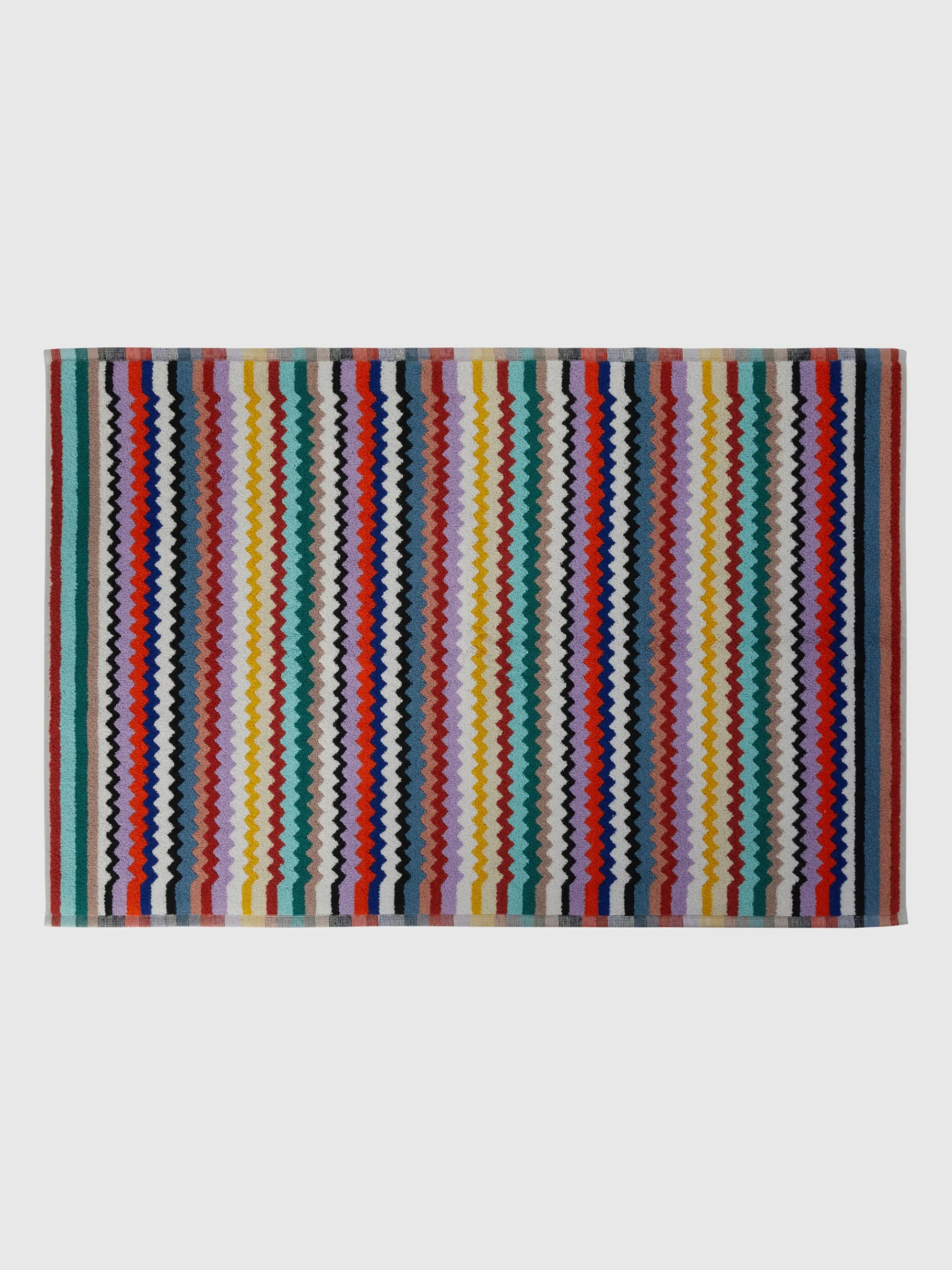Tapis de bain Riverbero 60x90 cm en coton zigzag