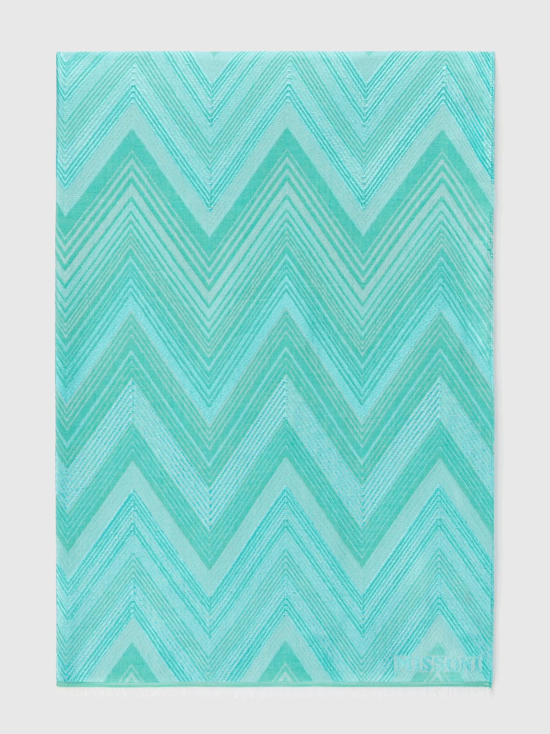 Étole à chevrons en coton mélangé