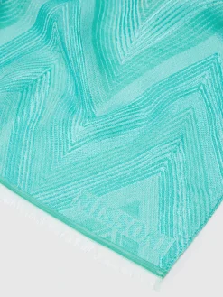 Étole à chevrons en coton mélangé