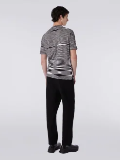 T-shirt à col ras du cou en coton flammé