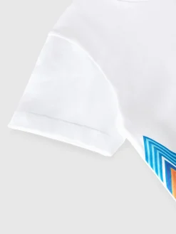 T-shirt à col rond avec maxi imprimé zigzag