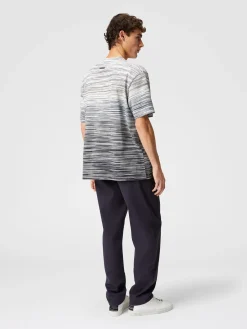 T-shirt en jersey de coton flammé