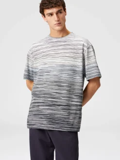 T-shirt en jersey de coton flammé