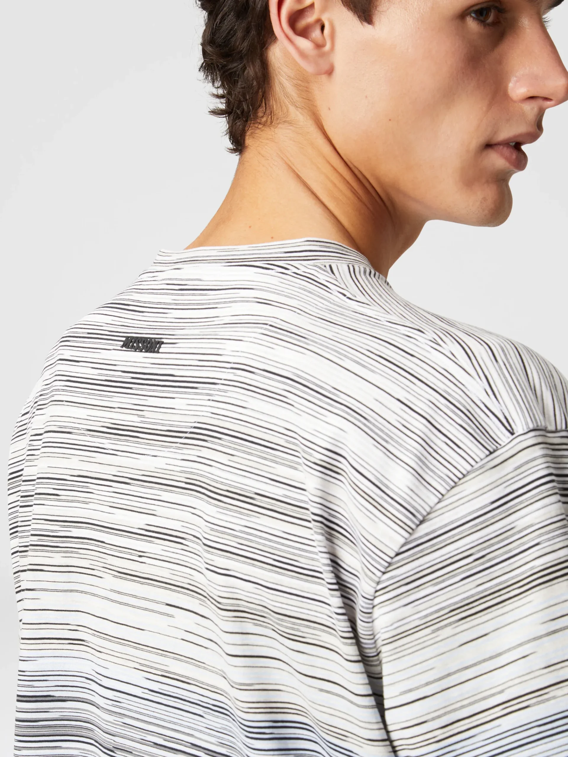 T-shirt en jersey de coton flammé