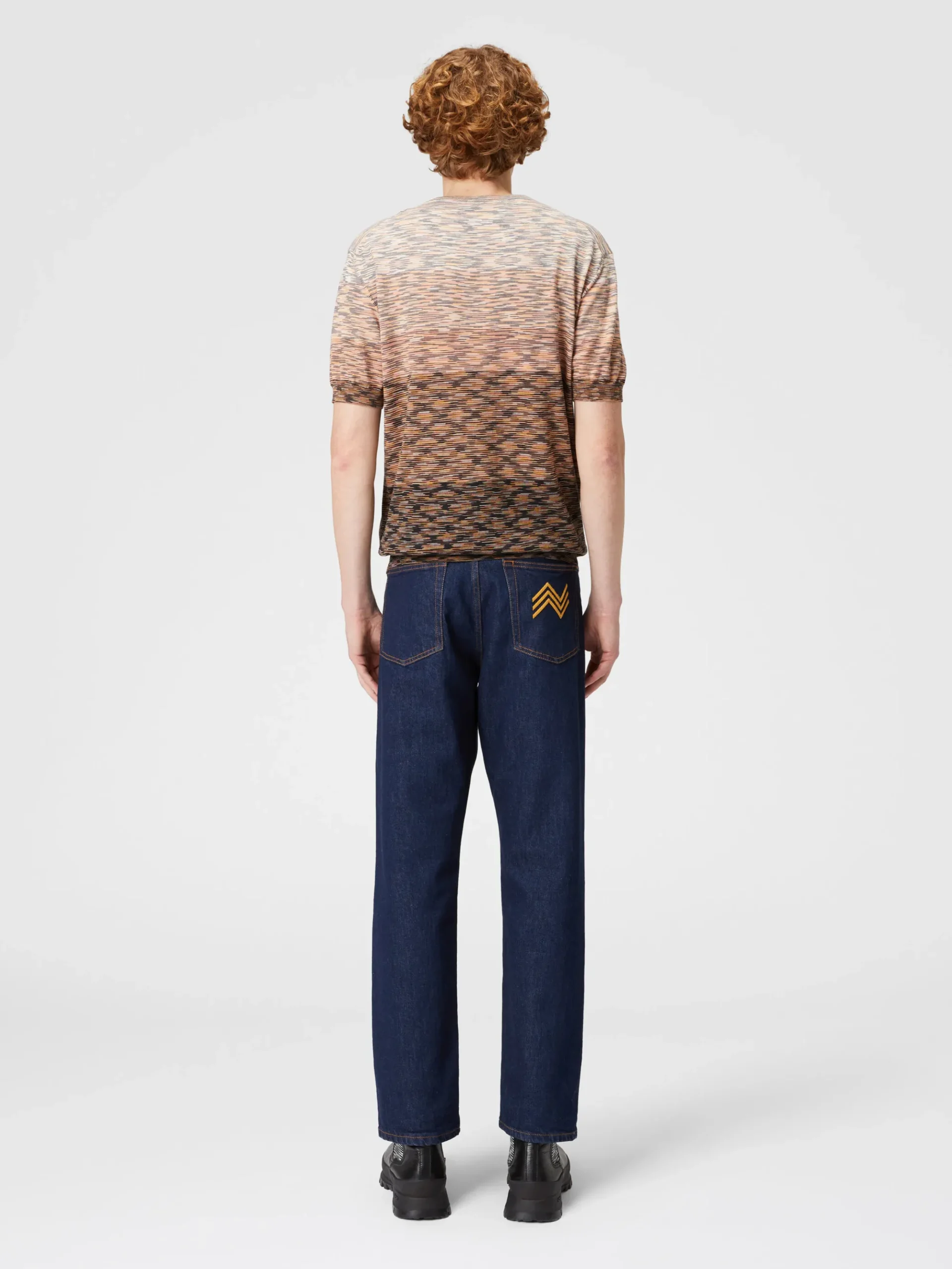 T-shirt en maille de coton flammé