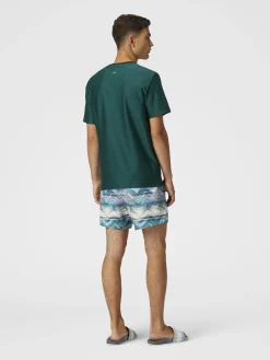 T-shirt ras du cou en jersey de coton zigzag ton sur ton