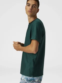 T-shirt ras du cou en jersey de coton zigzag ton sur ton