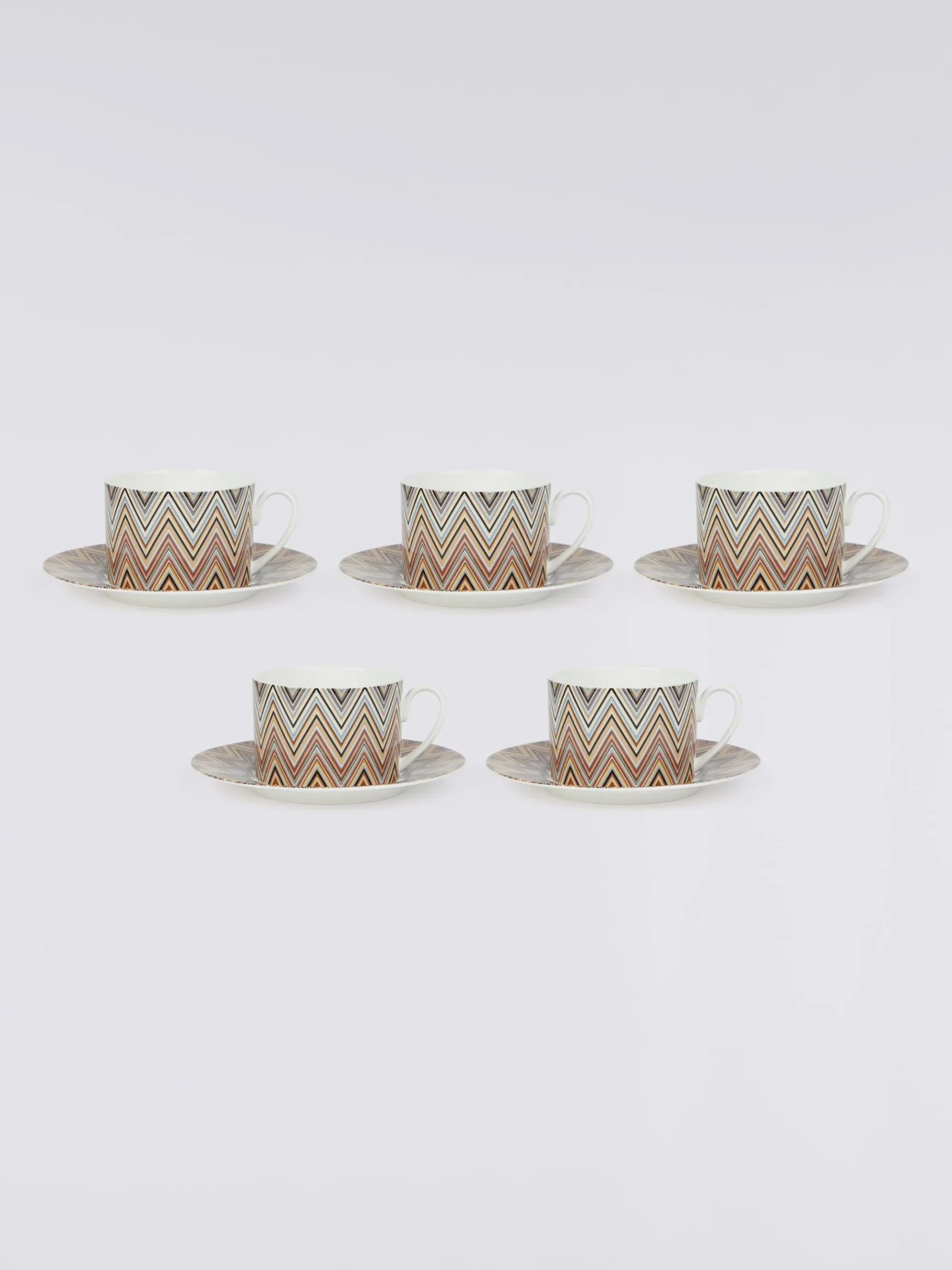Zigzag Jarris 6 tasses à thé et soucoupes
